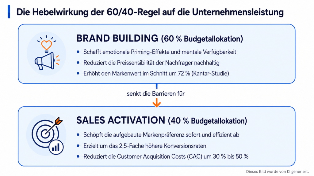 Hebelwirkung 60/40 Prinzip Brand Building & Sales Activation
