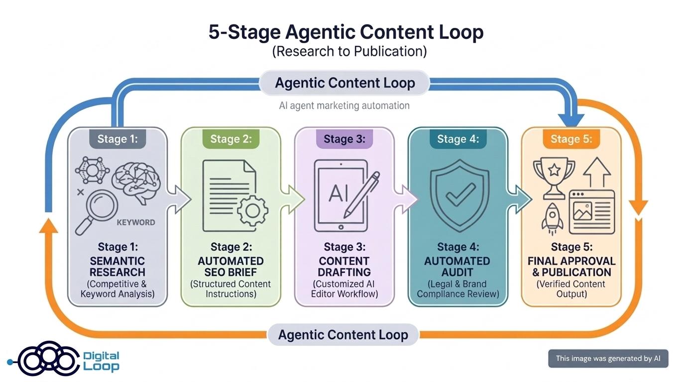 The 5-Stage Agentic Content Loop from research to publication