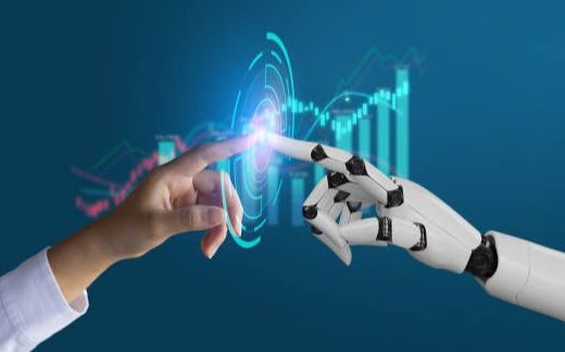 AI and human fingers connection