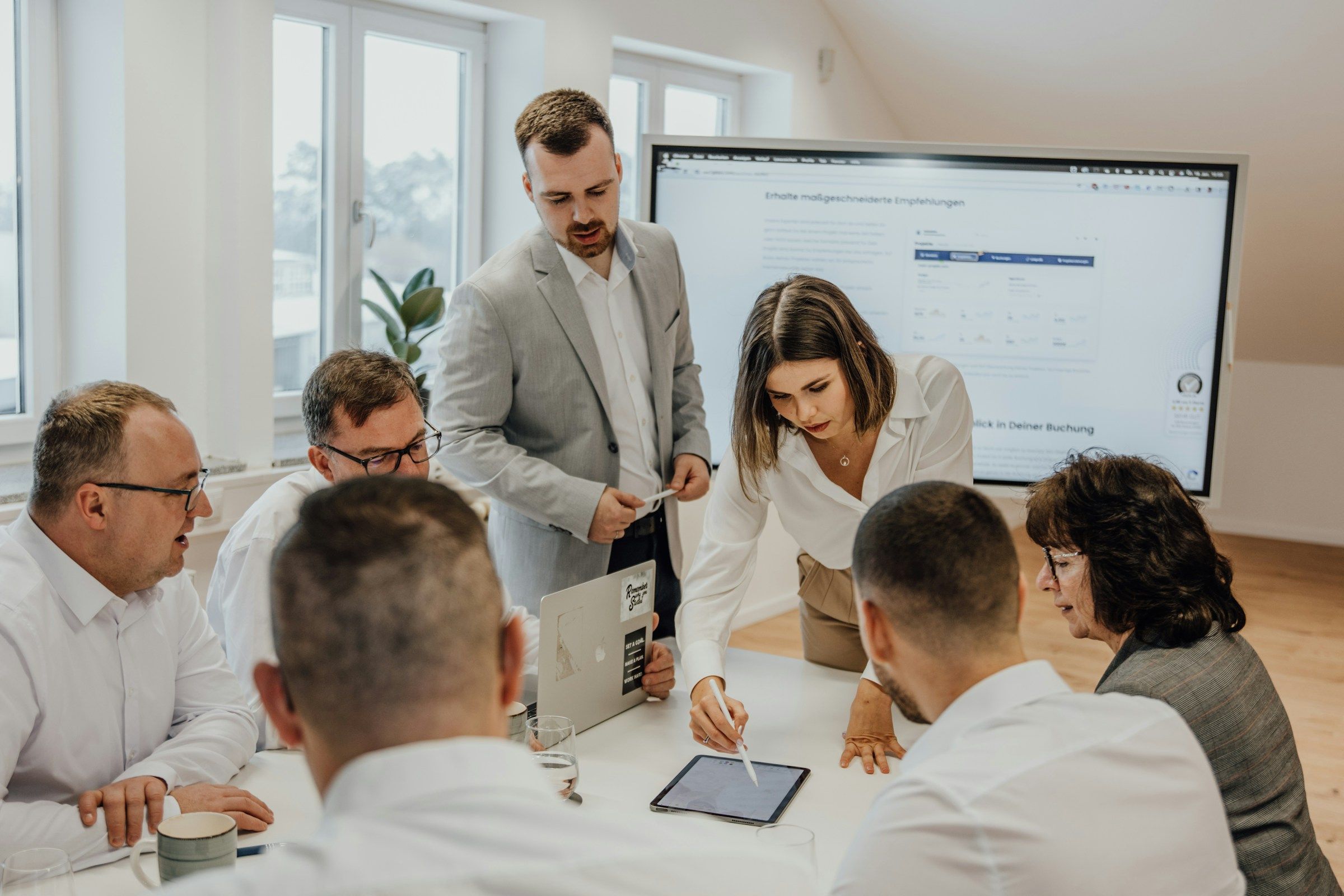 People in a meeting