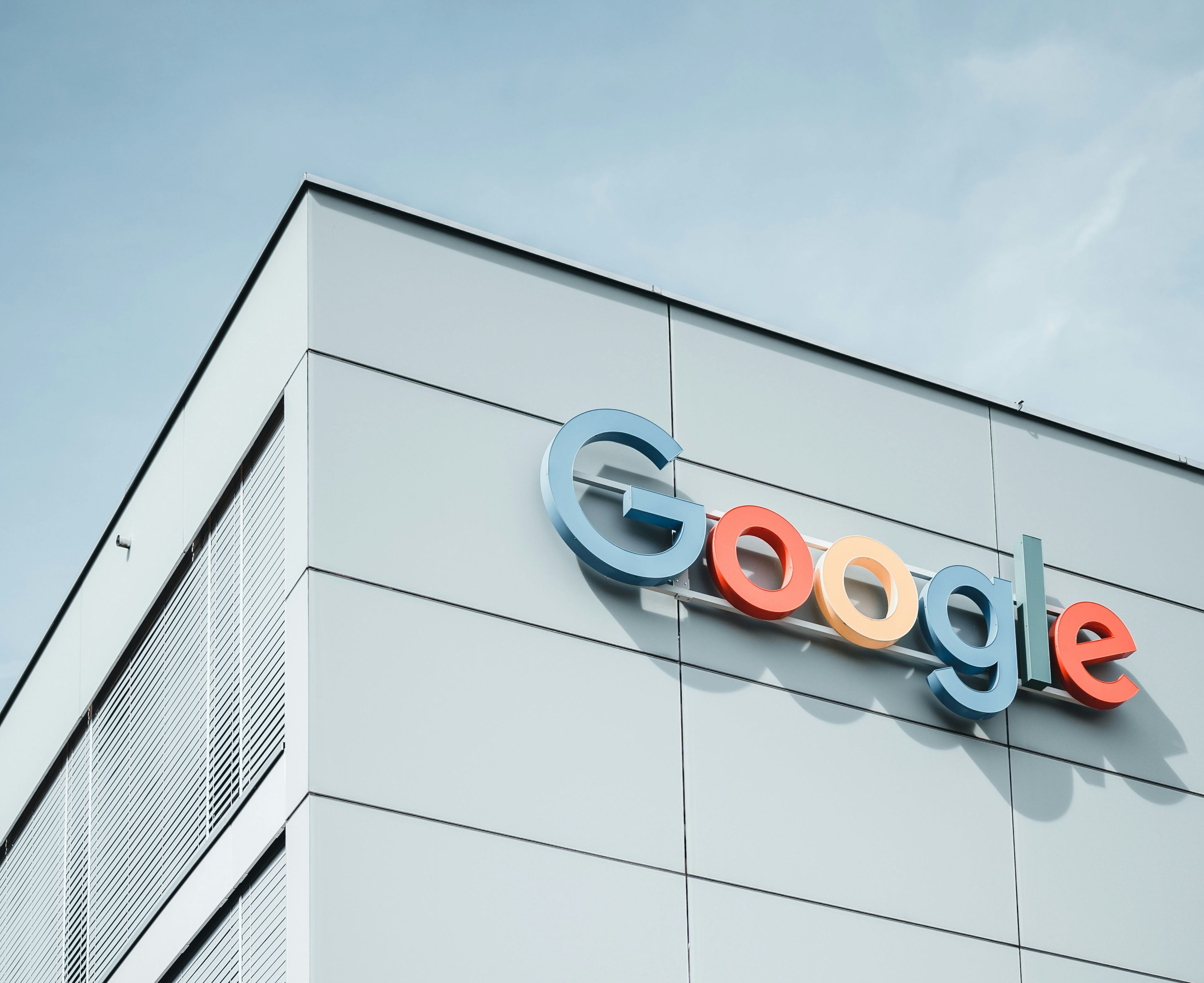 Google logo on a building