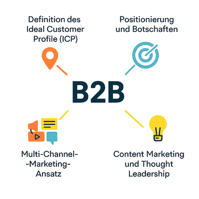 B2B Marketing core components graphic