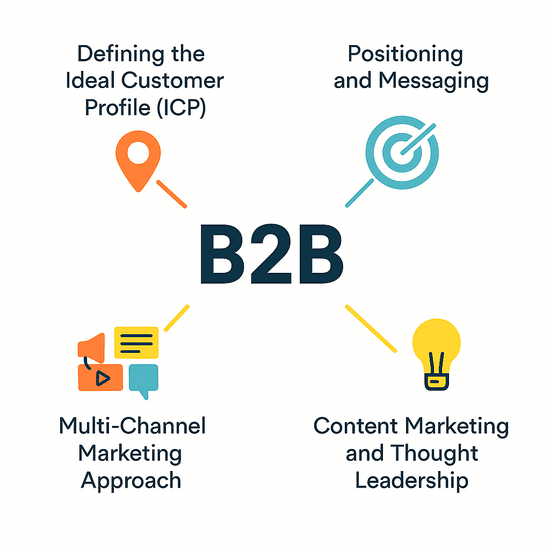 B2B Marketing core components graphic