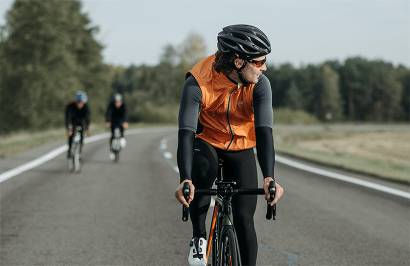 Man riding a bike