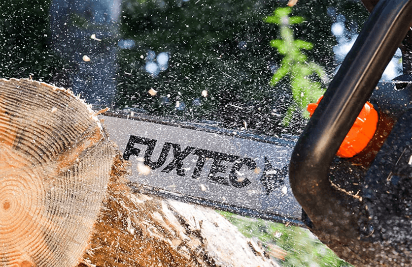 Fuxtec cutting wood