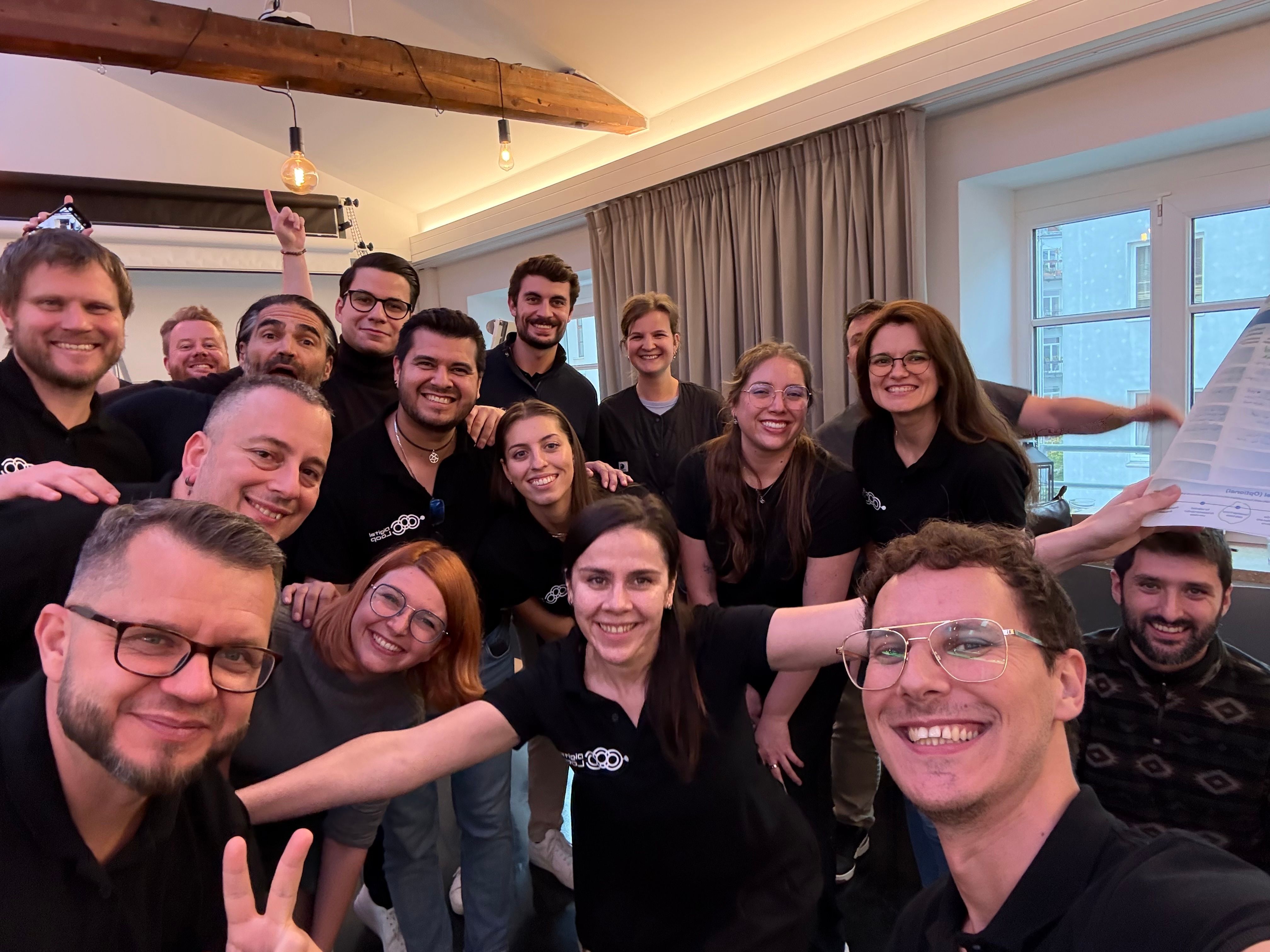 Company celebration selfie