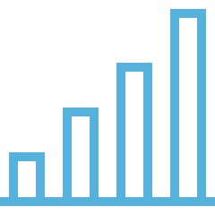 Bar chart thin icon