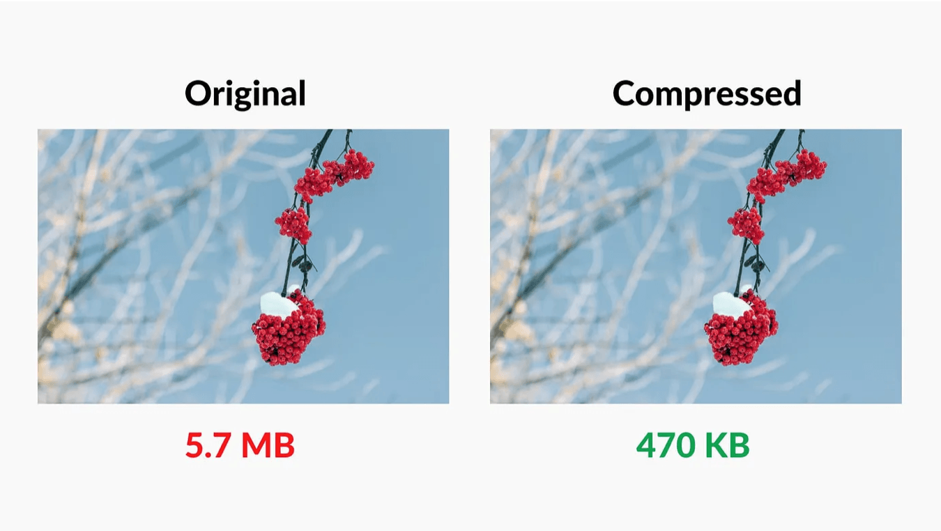 Original-Compressed photo comparison