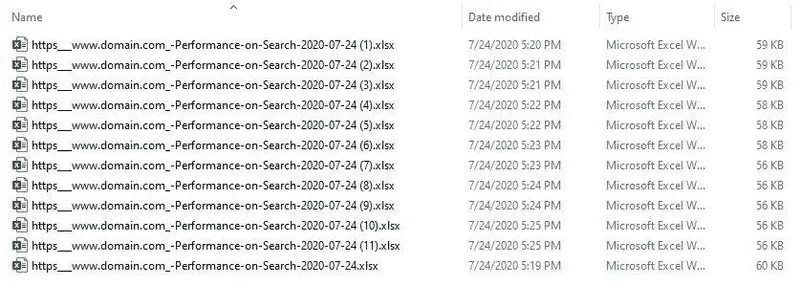 Keyword Sheet - Source files folder by date