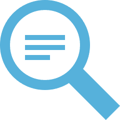 Magnifier Icon blue